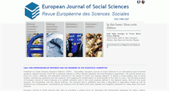 Desktop Screenshot of europeanjournalofsocialsciences.com